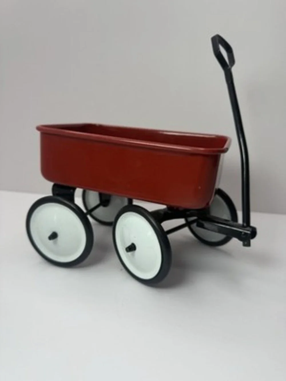 Miniature Little Red Metal Wagon 6.5” Planter Decor by Teleflora